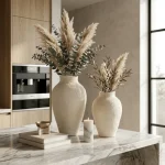 Ivory Dune Textured Ceramic Decorative Vase - Image 10