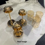 Auric Luxury Glass Candle Holder Set - candle not included - Image 4
