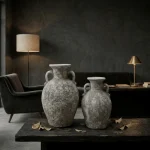 Antica Amphora Textured Ceramic Decorative Vase - Image 8