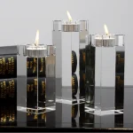 Crystal Glass Tea Light Holder Set - Image 6