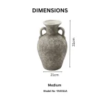 Antica Amphora Textured Ceramic Decorative Vase - Image 2