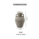 Antica Amphora Textured Ceramic Decorative Vase - Image 3