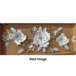 Golden Vine Rose Metal Wall Decor - Image 3