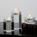 Crystal Glass Tea Light Holder Set - Image 9