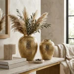 Ember Textured Ceramic Decorative Vase