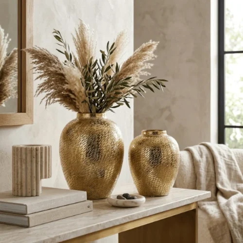Ember Textured Ceramic Decorative Vase