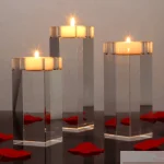 Crystal Glass Tea Light Holder Set - Image 5