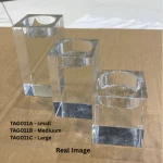 Crystal Glass Tea Light Holder Set - candle not included - Image 3