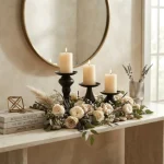 Vintage Black Candle Holder Set