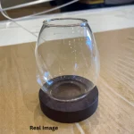 Wood Base Glass Tea Light Holder– candle not included - Image 5