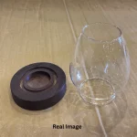 Wood Base Glass Tea Light Holder– candle not included - Image 3