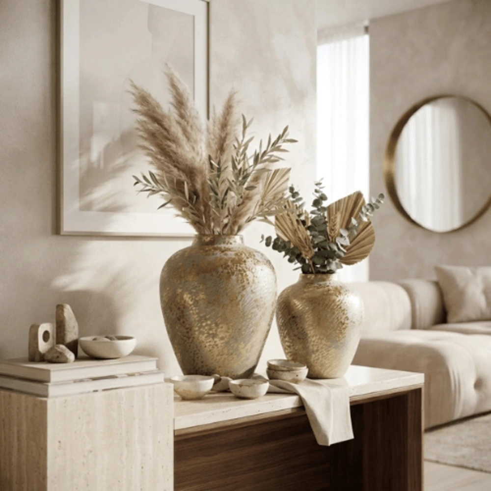 50-104 Oasis Textured Ceramic Decorative Vase