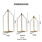 Elegant Arch Decorative Metal Lantern Candle Holders - Image 2