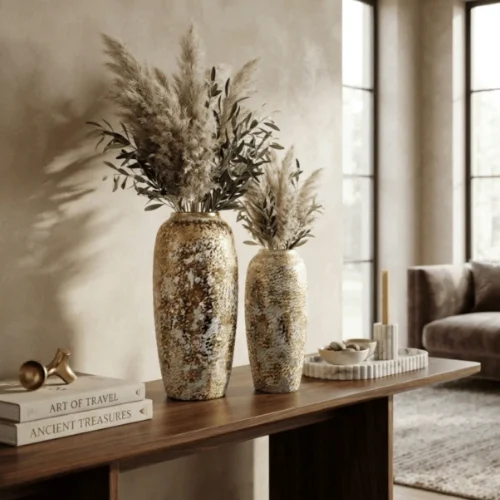 Mosaic Textured Ceramic Decorative Vase