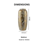 Golden Mosaic Textured Ceramic Decorative Vase - Image 3