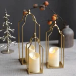 Elegant Arch Decorative Metal Lantern Candle Holders - Image 3