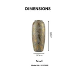 Golden Mosaic Textured Ceramic Decorative Vase - Image 2