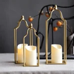 Elegant Arch Decorative Metal Lantern Candle Holders - Image 4