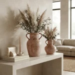 Blush Textured Ceramic Decorative Vase