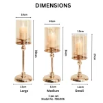 Auric Luxury Glass Candle Holder Set - Image 2