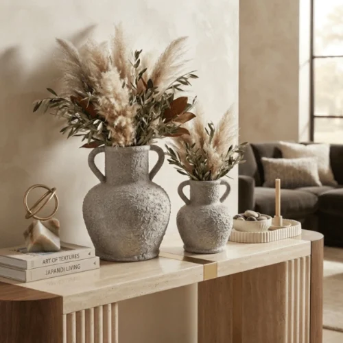 Terra Textured Ceramic Decorative Vase