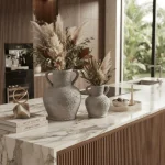 Pebble Terra Textured Ceramic Decorative Vase - Image 5