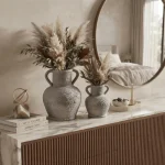 Pebble Terra Textured Ceramic Decorative Vase - Image 7