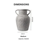 Pebble Terra Textured Ceramic Decorative Vase - Image 2