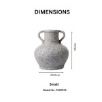 Pebble Terra Textured Ceramic Decorative Vase - Image 3
