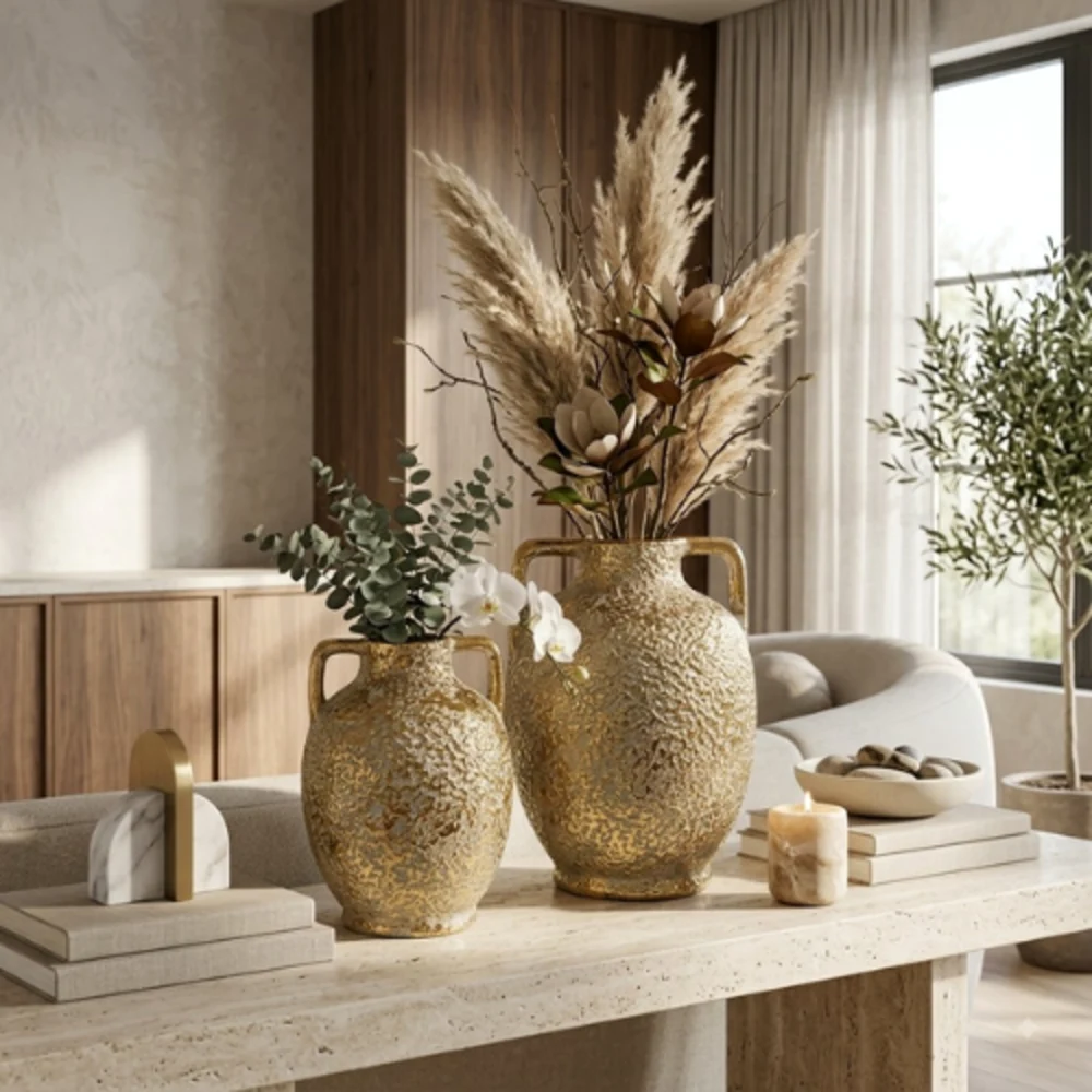 01-128 Heritage Textured Ceramic Decorative Vase