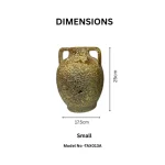 Luxe Heritage Textured Ceramic Decorative Vase - Image 2