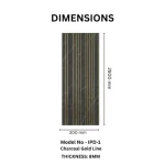STC Groove PVC Panel Charcoal Gold Line IPD1 - Image 2