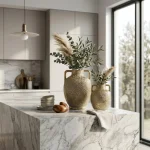 Luxe Heritage Textured Ceramic Decorative Vase - Image 5