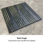 STC Groove PVC Panel Charcoal Gold Line IPD1 - Image 3