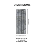 STC Groove PVC Panel Grey Marble IPC4 - Image 2