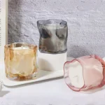 Sculpted Glass Scented Candle