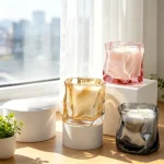 Sculpted Glass Scented Candle