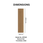 STC Innovative WPC Square Fluted Wall Panel Natural Oak WPS49 - Image 2