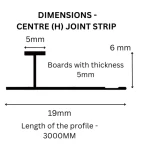 SOLID H Joint Strip 6mm - Image 2