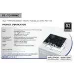  SLSI Approved Built In Gas Hob PS-TG4BB600 - Image 5