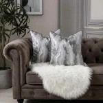 Ivory Abstract Brush Cushion Cover - Image 4