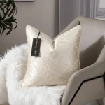 Soft Beige Chevron Cushion Cover