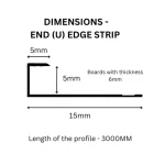 SOLID U Edge Strip 6mm - Image 2