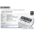  SLSI Approved 2 Burner Built In Gas Hob PS-TG2B7120 - Image 4