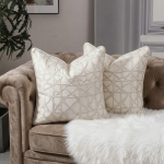 Champagne Diamond Lattice Cushion Cover - Image 4