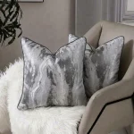 Ivory Abstract Brush Cushion Cover