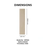 STC Innovative WPC Square Fluted Wall Panel Maple Wood WPS50 - Image 2