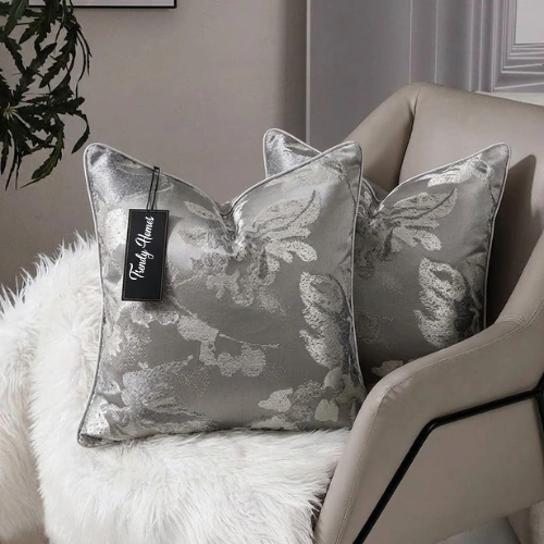13-13 Champagne Geometric Texture Cushion Cover