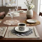 Floral Embossed Round Placemat - Image 10