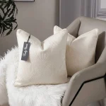 Ivory Weave Jacquard Cushion Cover